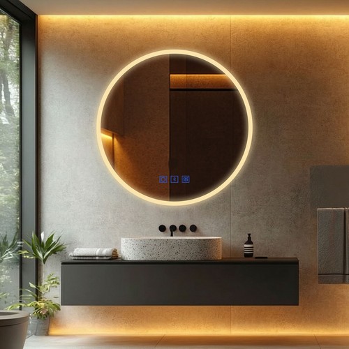 Specchio bagno led rotondo con - led,