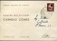 ITALY FEBBRAIO 1946 2 LIRE DEMOCRATICA SU CARTOLINA INVITO