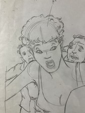 Milo Manara (1945) Grande Disegno Originale Il Essenze' Invisibile Gallo Studio