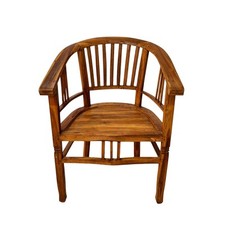 Sedia poltroncina in legno teak stile vintage