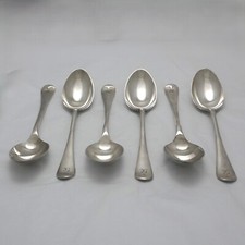 OLD ENGLISH Design Daniel & Arter Silver Servizio Posate Sei Grandi Cucchiai da Tavola