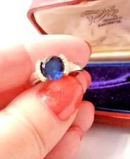 ? DIAMONIQUE Introvabile Anello in Argento Sterling 925 con ZAFFIRO BLU Nuovo?