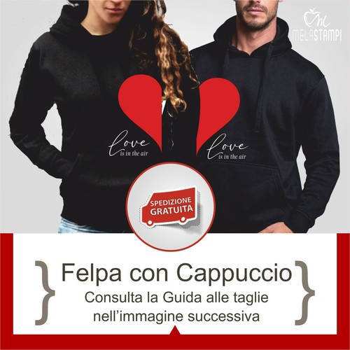 Felpe coppia cappuccio - felpe, cuore