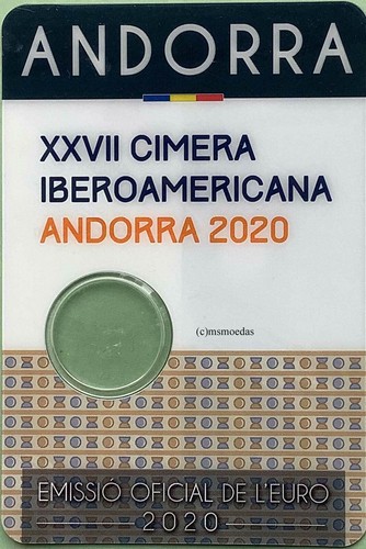 Andorra euro coin - 2, card
