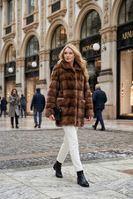 1277 Cappotto Vera Pelliccia