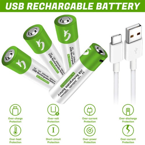 Usb aaa d - 9v, batteria