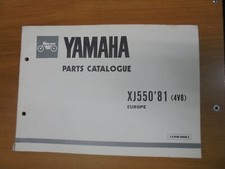 catalogo ricambi moto yamaha xj 550 1981 in inglese