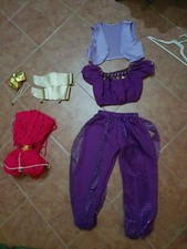 Shimmer &Shine Costume Carnevale Bimba Genio Odalisca Set 7 Pz parrucca tg 5/6 