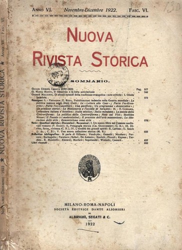 Nuova rivista storica anno - nuova, storica.