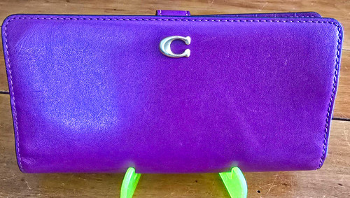 Portafoglio coach viola - coach, skinny
