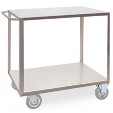 Carrello acciaio inox 2 piani