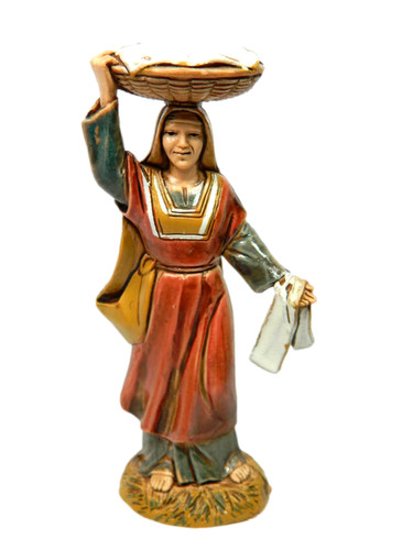 Pastore donna con cesta - con,