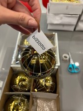 Set 4 palle di natale vetro Bizzotto ORO