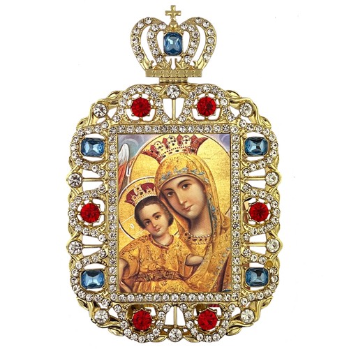 Madonna bambino corona icona - madonna,
