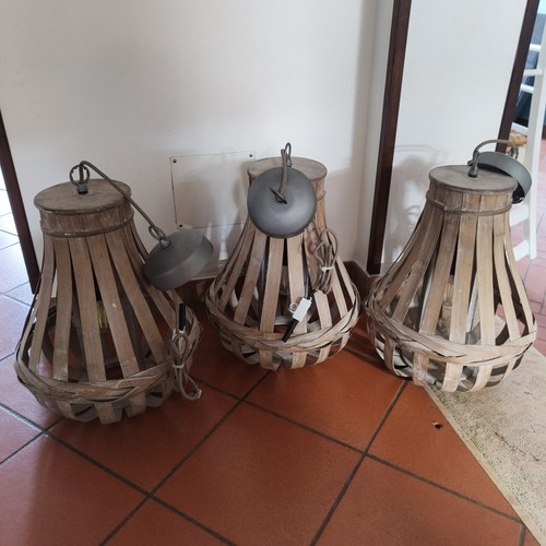 Lampada sospensione legno - lampada,