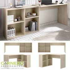 Scrivania ufficio angolare rovere SUNNY casa studio moderno pc computer design