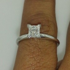 0.75ct Diamante 14K Oro Bianco