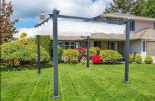 Gazebo Pergola in Alluminio 4x3 m Telo Retraibile Arredo Giardino Italfrom