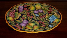 DERUTA FINE PIATTO OVALE 17" CERAMICA ITALIANA, SPEDIZIONE GRATUITA