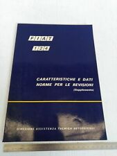 manuale caratteristiche dati supplemento versioni 1971 Fiat 124 e Special 1400