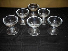 6 PICCOLI BICCHIERINI/PORTACANDELE IN VETRO COPPA