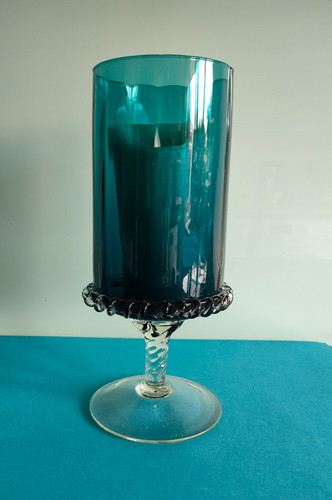 Empoli glass candle holder - candle,