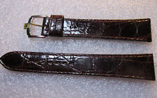 THEOREIN - KELEK AUTENTIC RED CROCODILE BAND STRAP + BUCKLE -20 mm NEW OLD STOCK