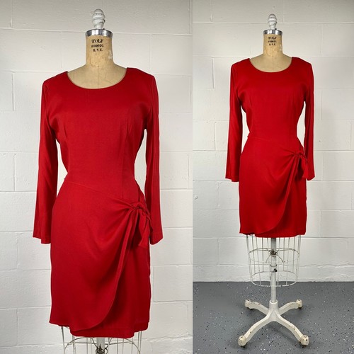 Abito tubino sarong rosso