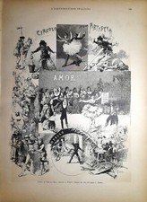 Stampa antica TORINO FESTA AL CIRCOLO DEGLI ARTISTI 1888 Antique print