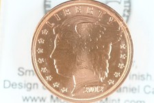 2012 Daniel Carr USNA Trade $ - testa Liberty alata - rame puro finitura satinata