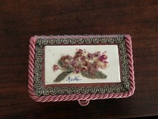 Scatola rettangolare velluto rosa Bomboniera fatta a mano Aroldi