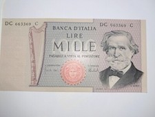 BANCONOTA 1000 MILLE LIRE GIUSEPPE VERDI dc663369c DM 5 AGO 1975 fior di stampa