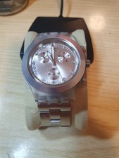 OROLOGIO DONNA  CRONOGRAFO SWATCH IRONY  CHRONO DIAPHANE AG 2005  SWISS SILVER