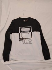 Felpa Fila bianca e nera logo