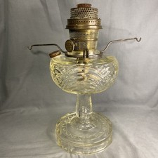 Lampada a cherosene olio vetro trasparente ALADDIN WASHINGTON DRAPE modello B53 bruciatore modello B