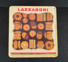 Vintage Scatola di Latta Biscotti Lazzaroni Pasticceria Saronno
