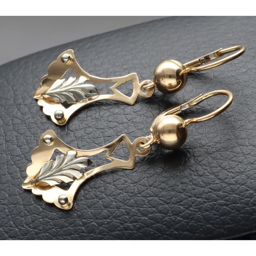 Orecchini vintage oro kt - oro,