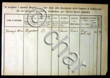 Risorgimento Documento Autografo Vincenzo Ricci 1857 ca