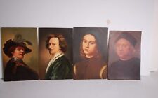 4 CARTOLINE D'EPOCA PITTORI E PERSONAGGI FAMOSI
