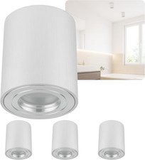 4 Faretti Da Incasso per Bagno, IP44, in Alluminio, GU10, 95 Mm, per Ambienti Um