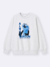 PUPPET SUNSUN x GU maglione felpa pesante GRIGIO CHIARO