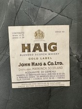 ETICHETTA VINTAGE Liquore HAIG
