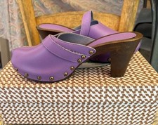 Sabot Lola di pelle con tacco e da borchie taglia 36,5