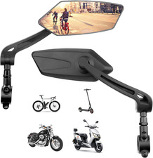 2 Specchietto Retrovisore Bici/Moto Ruotabile HD Manubrio Bicicletta Da 22-25 Mm