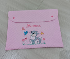 sacca primo cambio neonato ricamata personalizzata con nome