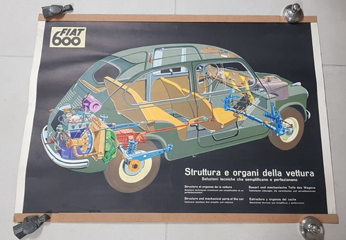 Fiat 600 manifesto poster - manifesto,