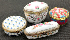 SCATOLINE PORTAPILLOLE DA COLLEZIONE PORCELLANA 4 PEZZI