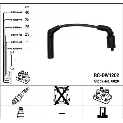 Kit tubi accensione ngk 6020 - kit,