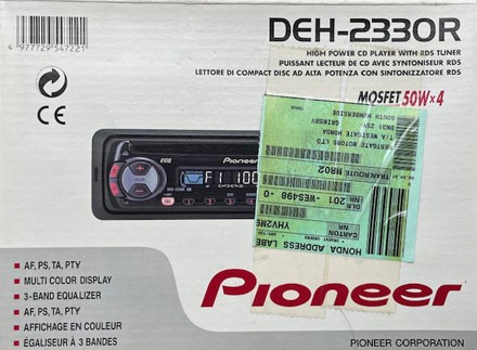 Pioneer deh 2330r player - cd,