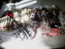 BLOCCO DI 9 BELLISSIME BAMBOLE IN PORCELLANA !!!!!!!!!!!!!!!!!!!!!!